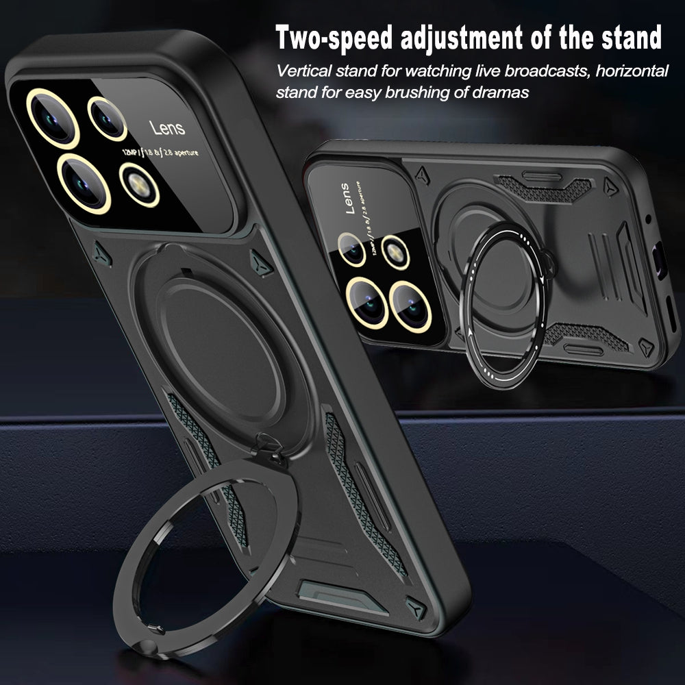 For Xiaomi Redmi Note 13 Pro 5G / Poco X6 5G Magnetic Case PC+TPU Phone Cover with Kickstand For Xiaomi Redmi Note 13 Pro 5G / Poco X6 5G Magnetic Case PC+TPU Phone Cover with Kickstand